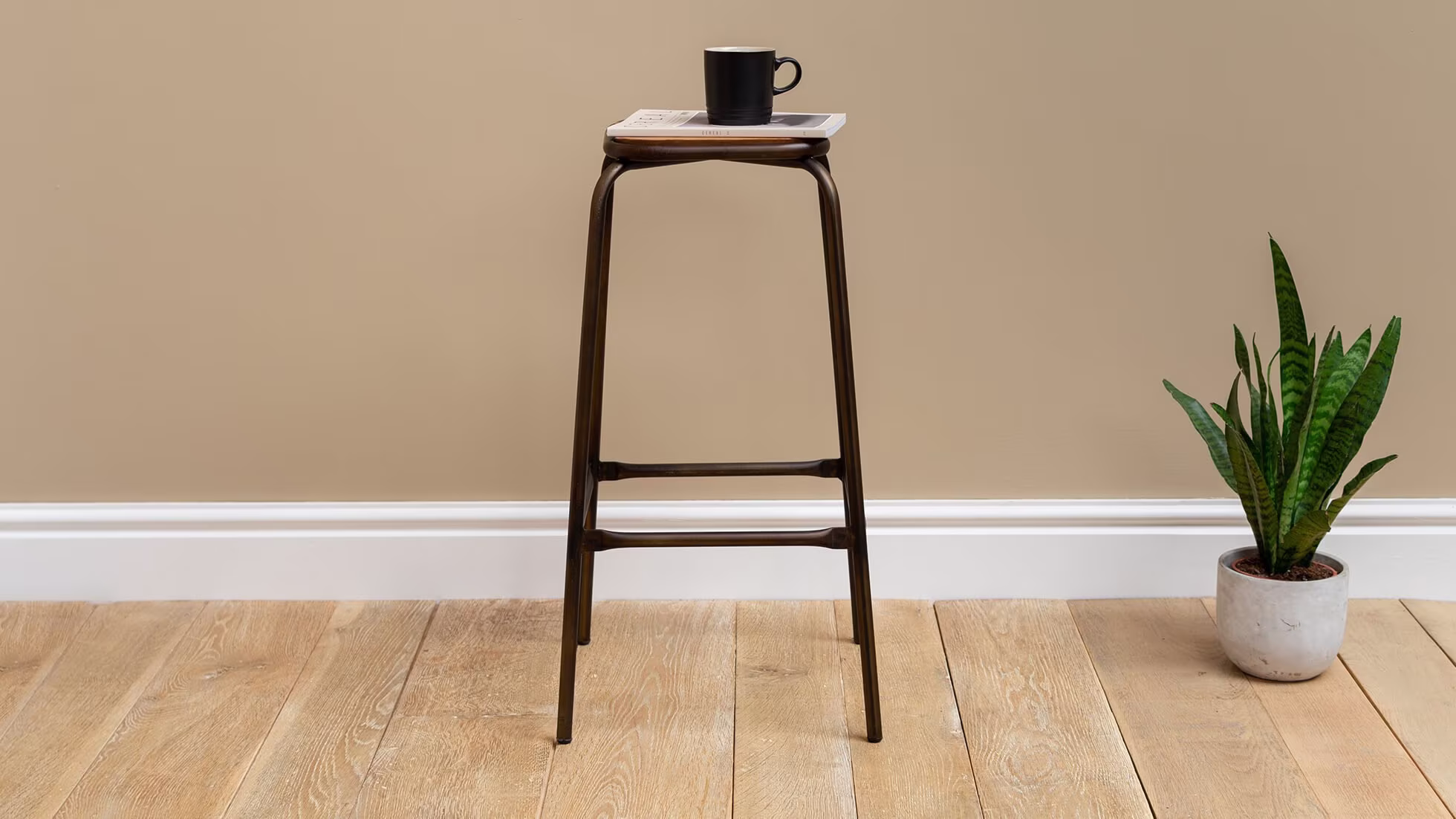 stool , Industrial Metal & Wood