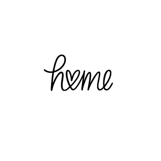 Home Cursive Heart Decal, Kitchen Backsplash Vinyl Sign, Decor Wall Over The Stove Saying Housewarming Gift Pump Up