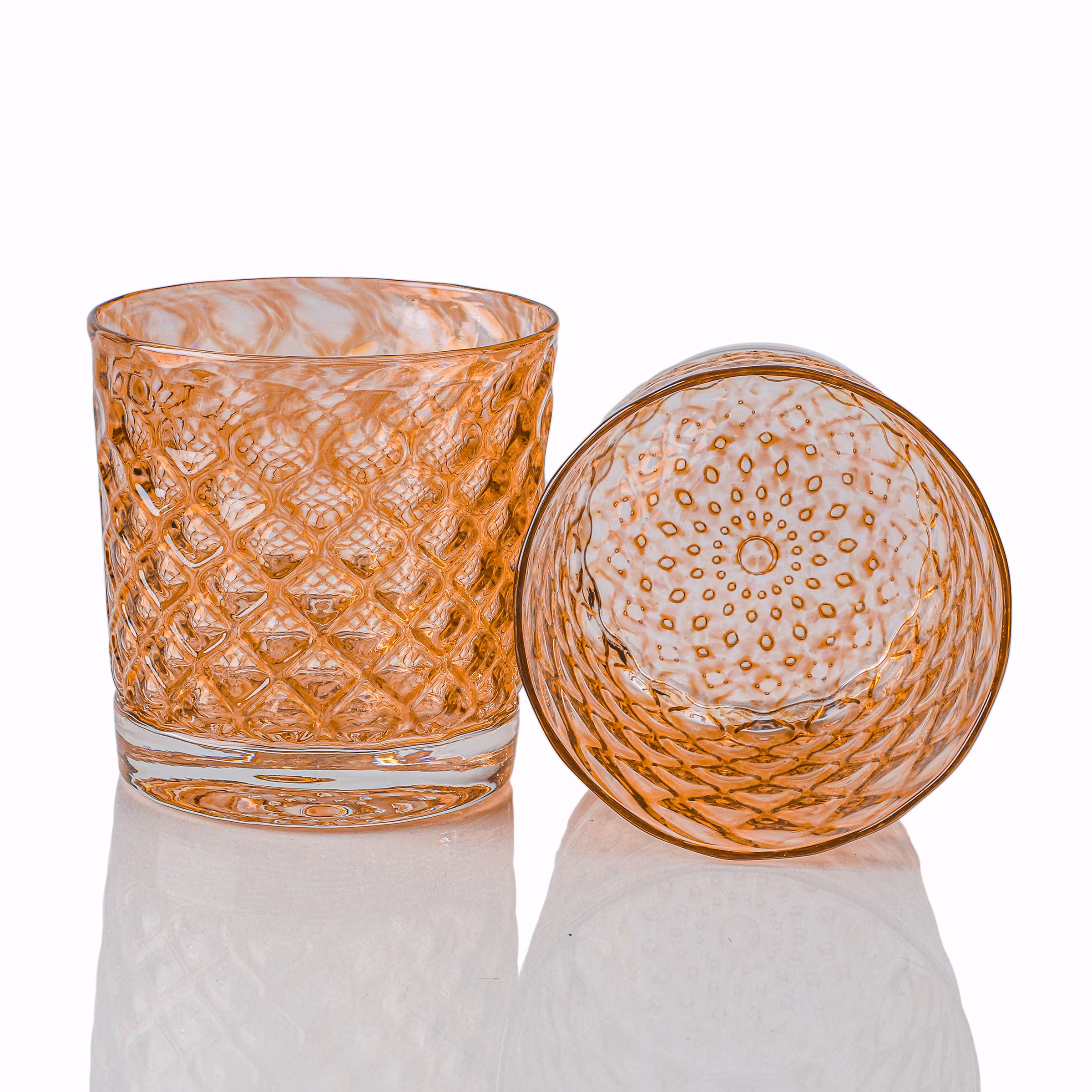 Sorbet Mindala Glass Set Of 6 - Hand Blown Scotch Glasses, Made Whiskey Tasting Glasses