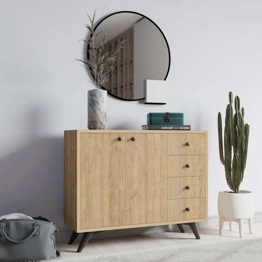 100" Wide 4 Drawer Sideboard