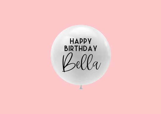 Happy Birthday Balloon Decal | Diy Personalised Name Sticker Milestone For 25cm 45cm 60cm 90cm Balloons