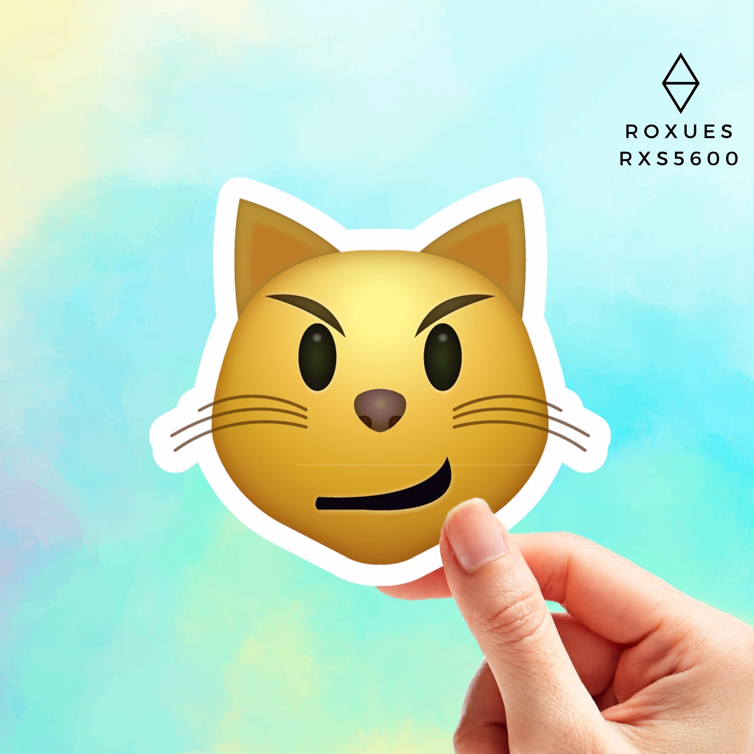 Smirk Cat Emoji Sticker, Faces, Cool Stickers, Whatsapp Emojis, Stickers For Laptop, Macbook Pro Waterbottle