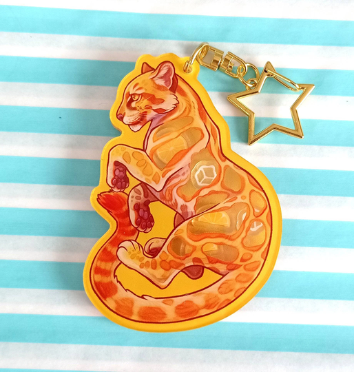 Cloudy Lemonade Acrylic Shaker Keyring