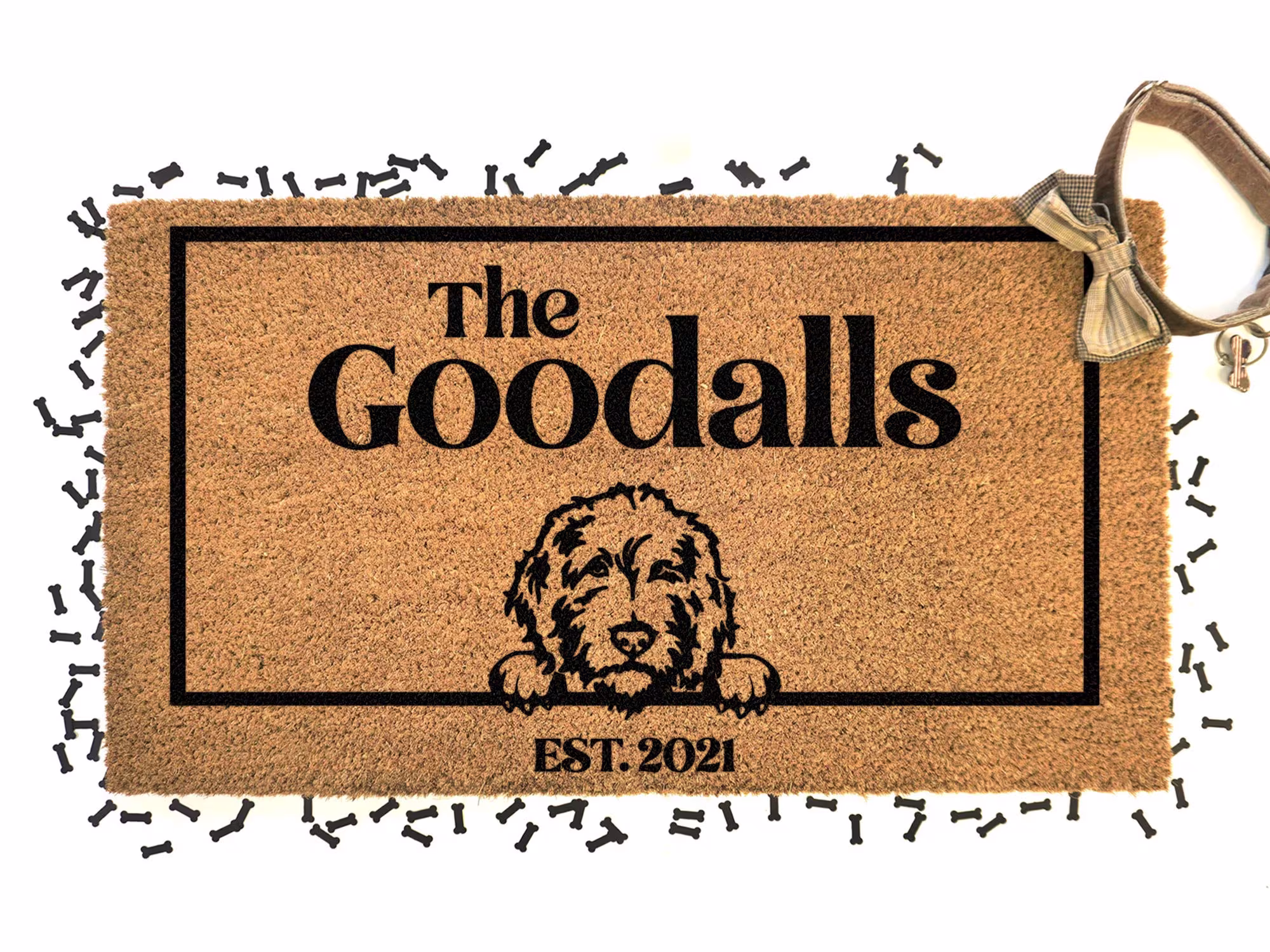 Golden Doodle Dog Doormat - Custom Pet Breed Rug Personalized Animal Cute Family Lover Gift Couples