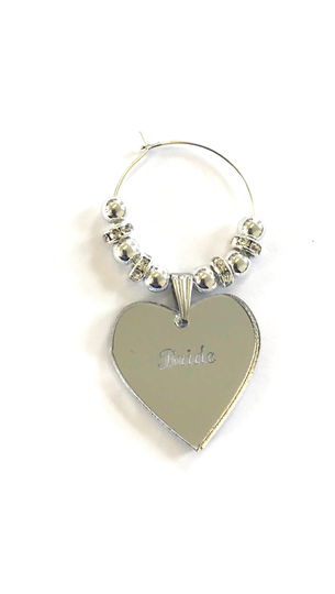 Personalised Silver Glass Charms Gifts Wedding Favours Table Decorations Place Settings Keepsake