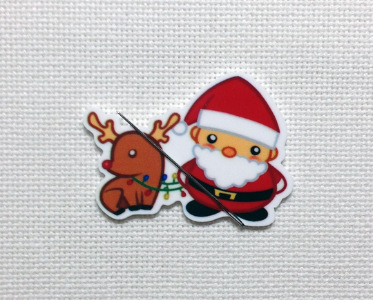 Father Christmas Needle Minder For Cross Stitch | Embroidery Cover Diamond Painting