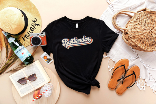 Special Bartender T-Shirt - Design Barista Shirt Colorful Worker Tee Gift For Barman Cocktail Shaker Tshirt Funny Pub