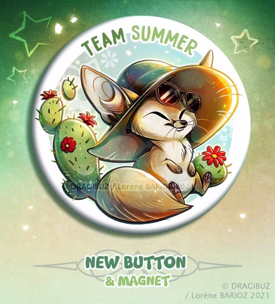 Team Summer Buttons & Magnets