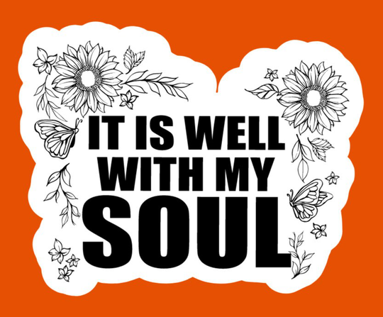 Indoor Fridge Magnet It Is Well With My Soul Magnet - Laminated Glossy Customized Or Personalized