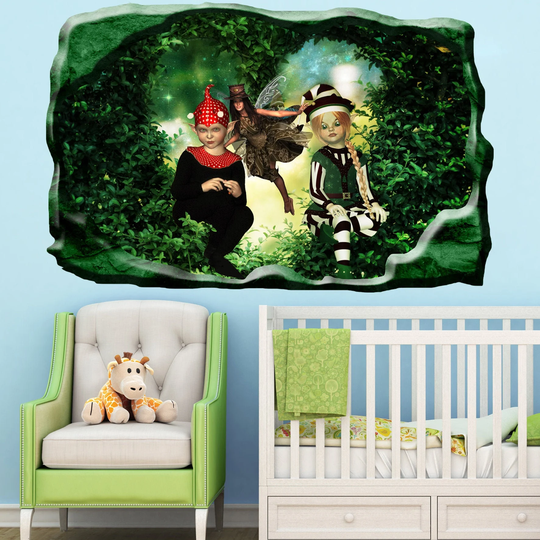 Elf Fairy Enchanted Forest Wall Sticker Mural Poster Decal Room Office Nursery Decor Id176