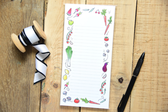 Fruit & Veggie Shopping List - 4"x8