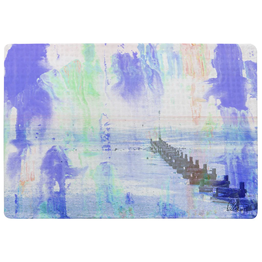 Dutton Beach Designer Shaggy Purple/Green Rug