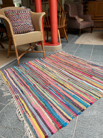 Second Nature Online Square Shanti Multicolour Goodweave Rag Rug