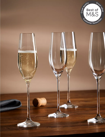 Set of 4 Maxim Champagne Flutes beige