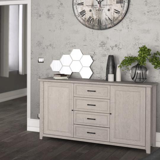 Heilman 156 Cm Wide 2 Drawer Acacia Solid Wood Sideboard