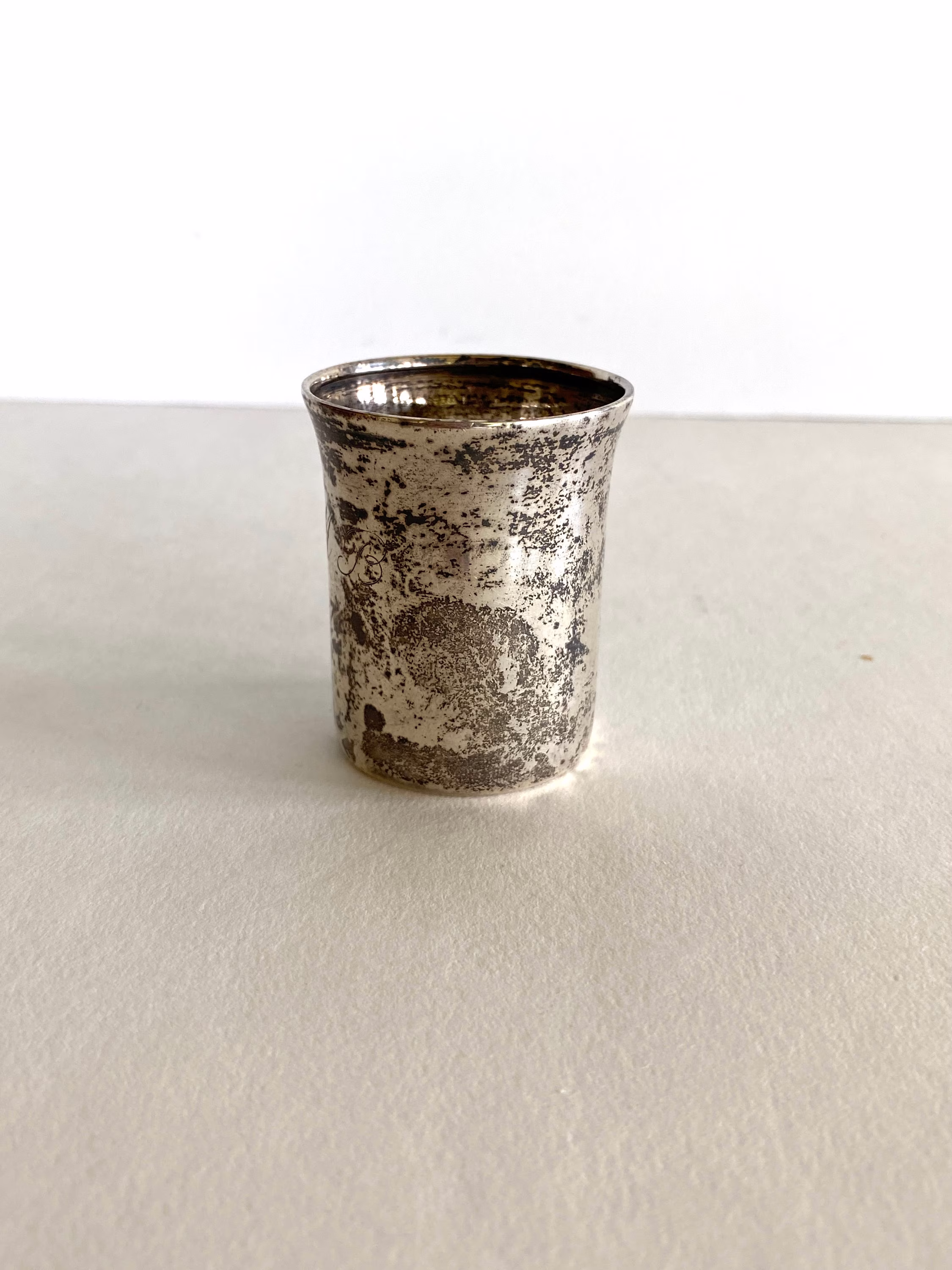 Silver Jigger By Lundt, Monogrammed