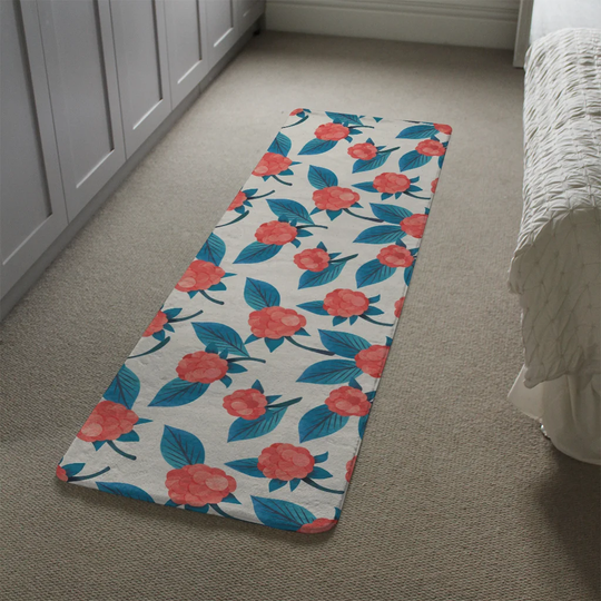 Ladue Watercolour Designer Shaggy Pink/Blue Rug