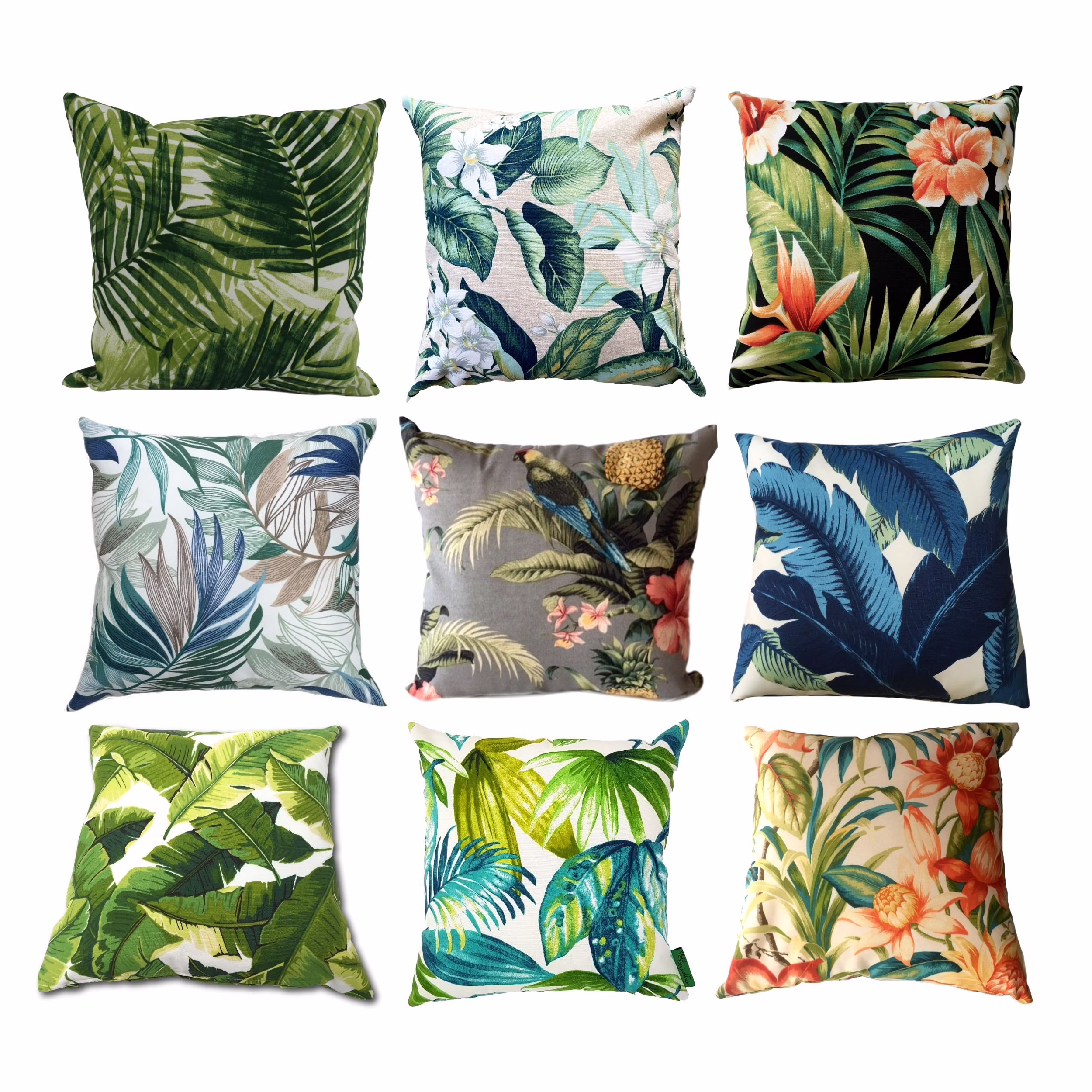 Showerproof Outdoor Garden Cushions Tropical Designs