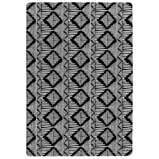 Owen Line Shaggy Grey/Black Rug