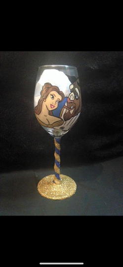 Belle & Beast Hand Painted Glass