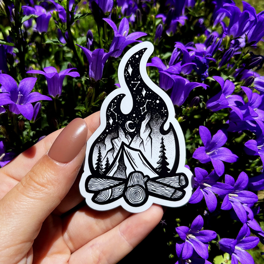 Pnw Campfire Magnet | Camping Decor Gift Nature Fridge Magnets Outdoor Adventure Lover Camp Gifts
