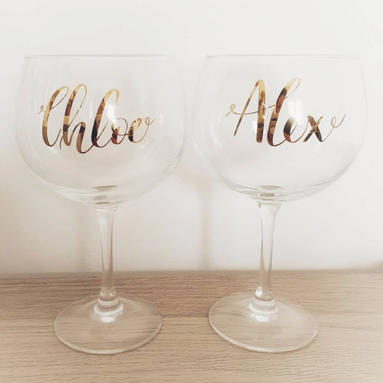 Personalised Gin Glasses - Birthday, Anniversary, 21st, 30Th, Mother's Day