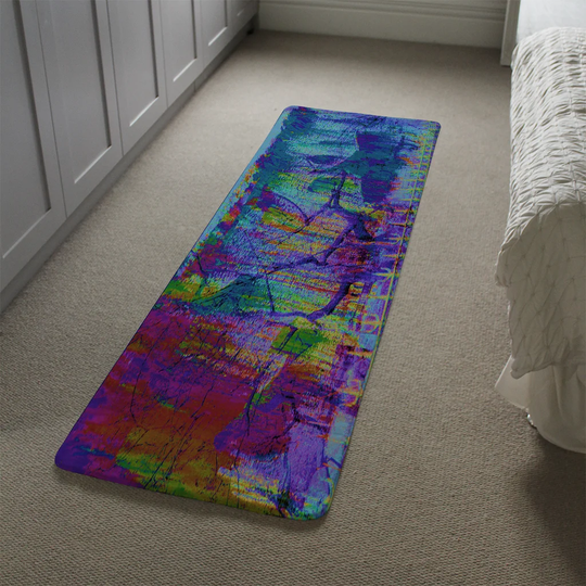 Macrae Tree Growth Designer Shaggy Red/Blue/Yellow Rug