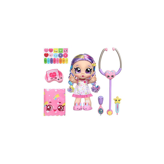 Kindi Kids Toddler Doll - Shiver and Shake Rainbow Kate - Interactive Talking Toy with Shopkins Accessories