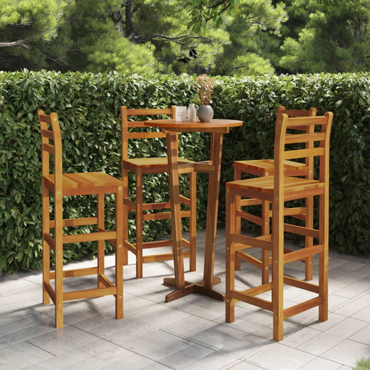 Natur Pur 5 Piece Garden Bar Set Solid Wood Acacia
