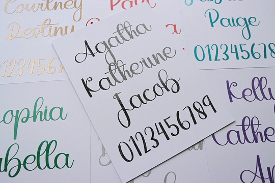 Calligraphy Art Stickers, Custom Handwritten Decal, Name Vinyl Number Personalised Tags, Glass Stickers