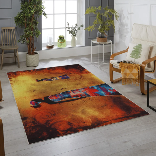 Sedef Flatweave Brown/Black/Blue Rug