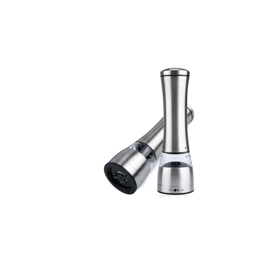 (Big) Salt and Pepper Grinder Set Stainless Steel Glass Shaker Adjustable Mill Coarse