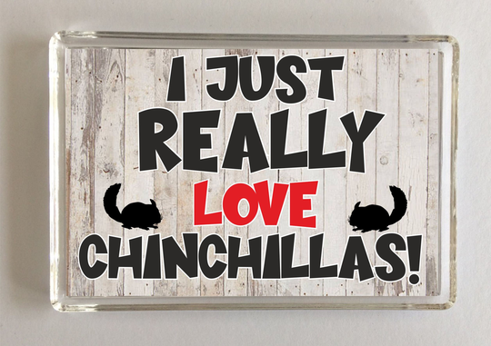 I Just Really Love Chinchillas - Novelty Fridge Magnet, Ideal Present Gift For Birthday Christmas, Chinchilla Present