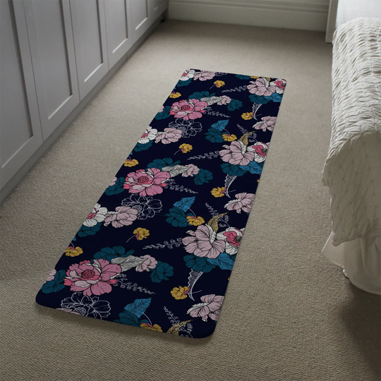 Kellett Shaggy Black/Blue/Pink Rug