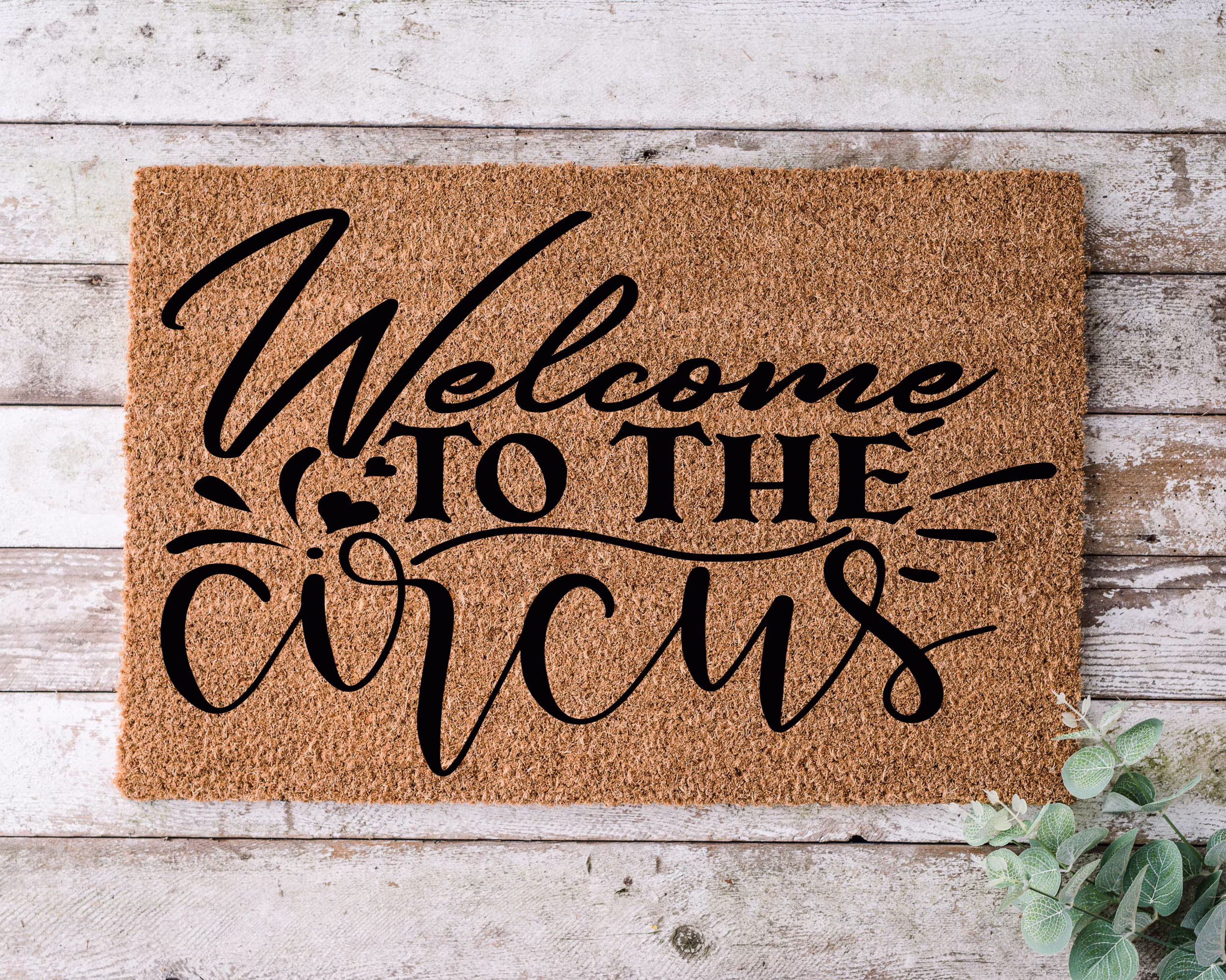 Welcome To The Circus, Door Mat, Funny Doormat, Wedding Gift, Housewarming Gift, Home Closing Gift - 1193