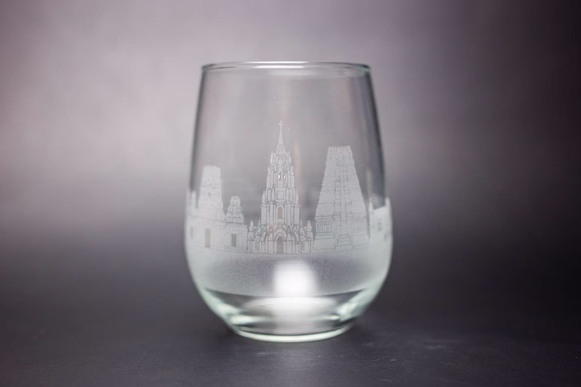 Bangalore India Skyline Wine Glass & Stemless Etched Gift - Panoramic City Design