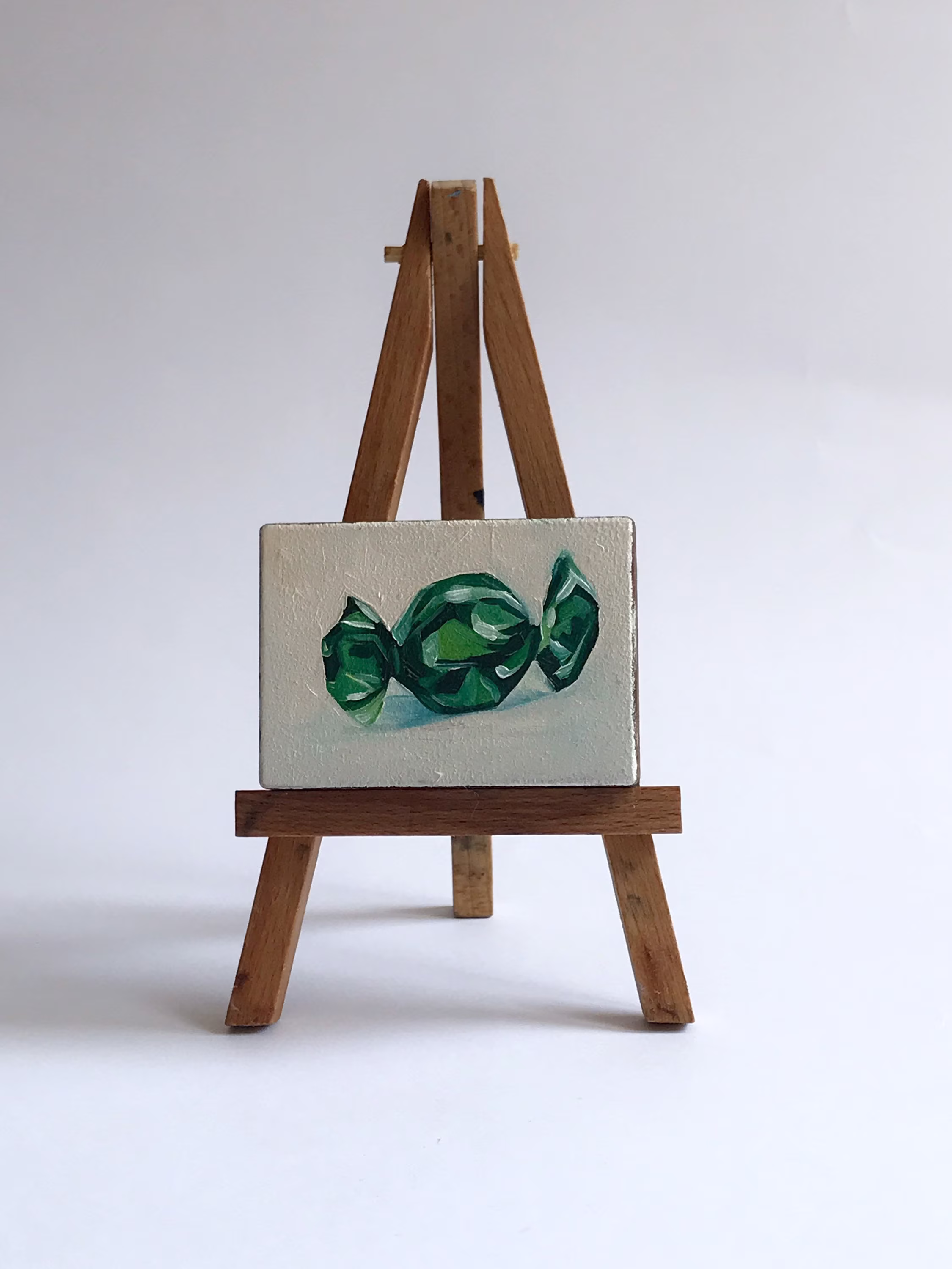 Original Oil Painting Candy, Miniature. Fridge Magnet. Kitchen Painting. Optimistic
