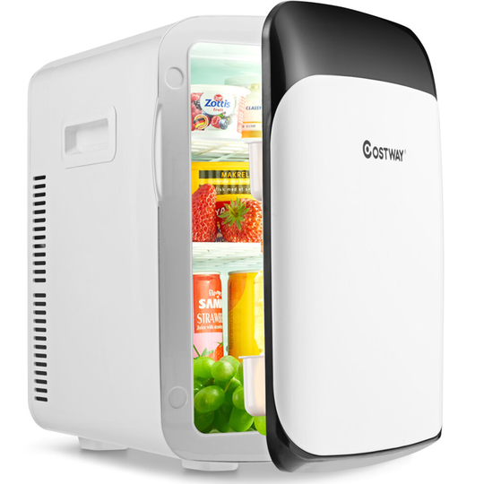 15L Mini Fridge AC/DC Power Mini Cooler & Warmer w/ Removable Shelves