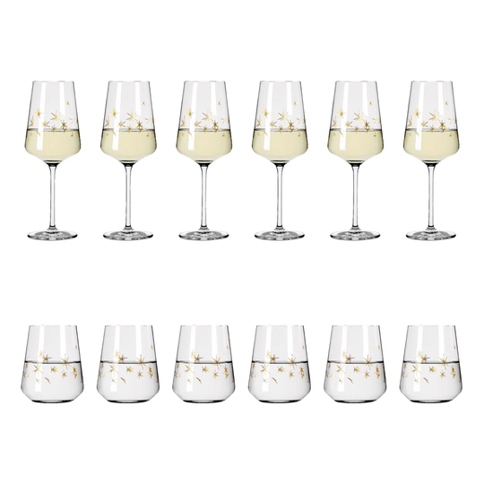 RITZENHOFF CELEBRATION DELUXE White Wine and Water Glass Set by Romi Bohnenberg, 400ml, in a gift box