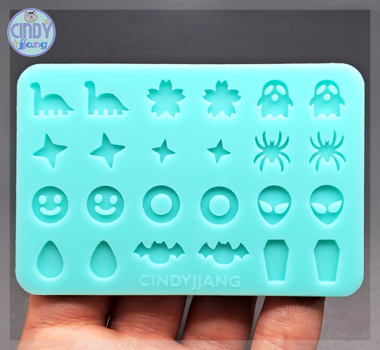 Itty Bitty Shaker Bits #2 Flat Mold | Shiny Silicone For Resin Craft Tiny Shapes Inserts/Fillers Epoxy, Uv