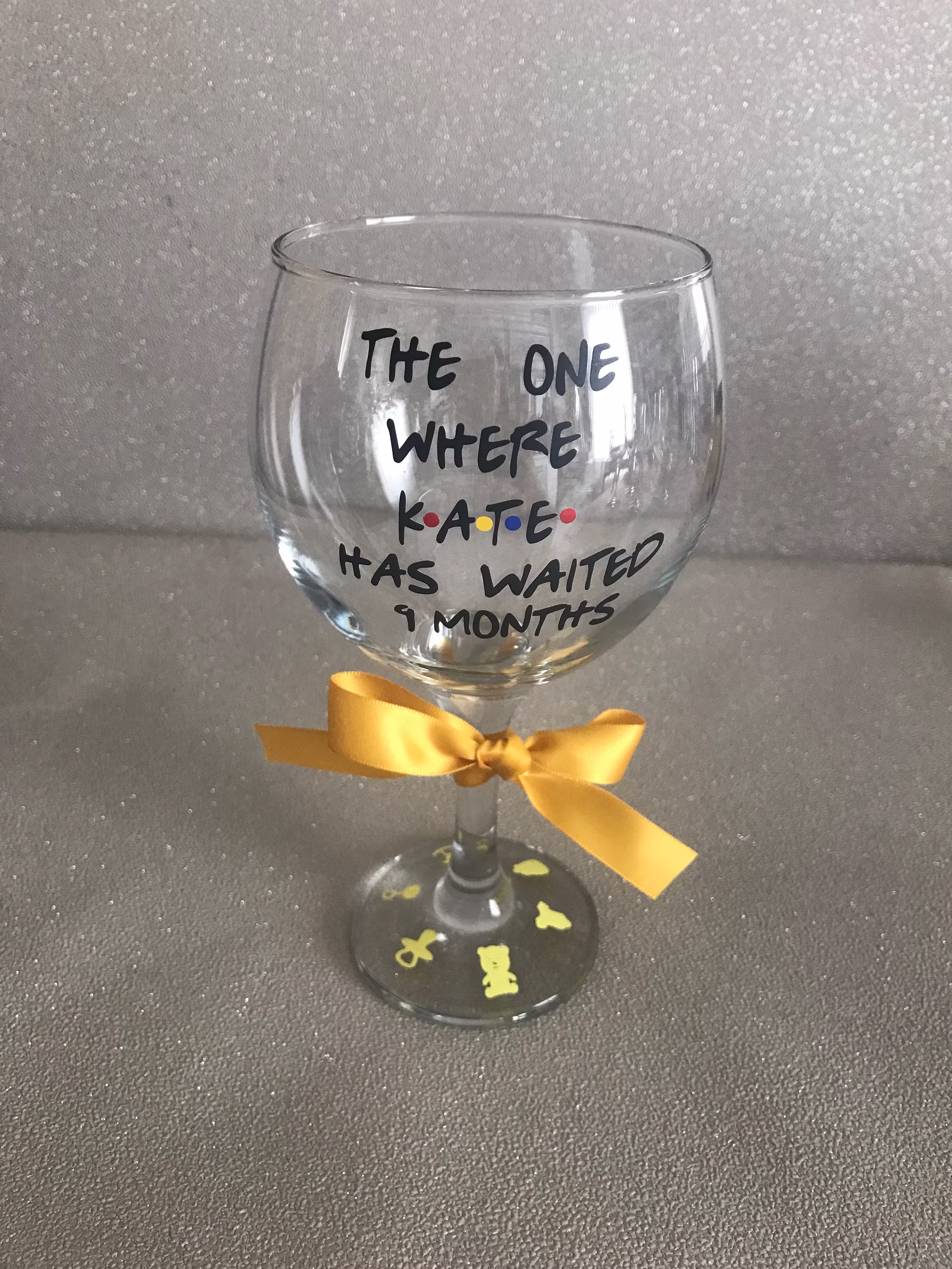 Personalised Babyshower Glass, New Mum Gift, Glass For Mum, Gift Babyshower, I've Waited 9 Months, Parents