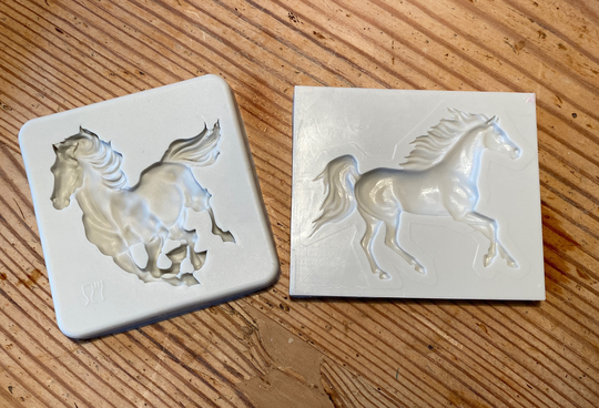 Small Running Galloping Horse Mare Stallion 3D Silicone Fondant, Clay, Resin Mould/Mold - Chocolate, Jewellery, Sugar Jewellery