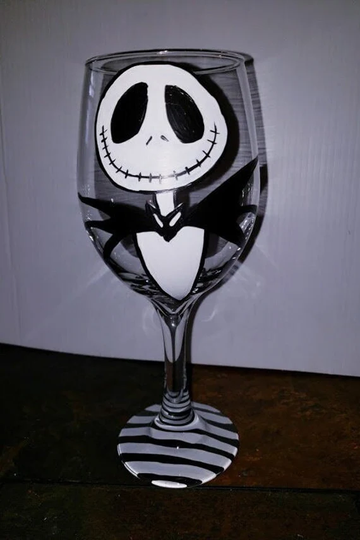 Jack Skellington Glassware , Wine Glass , Shot Glass, Beer