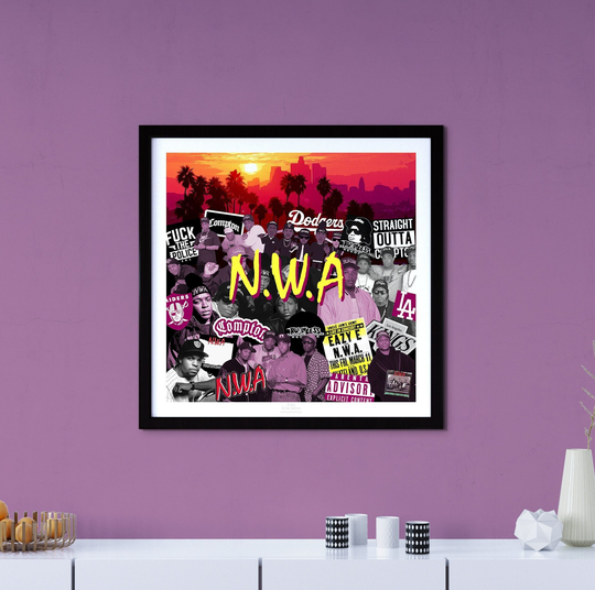 Nwa Tribute - Limited Edition Print. Dr Dre Print, Ice Cube Poster, Wall Art, Straight Outta Compton, Music Poster, Eazy-E