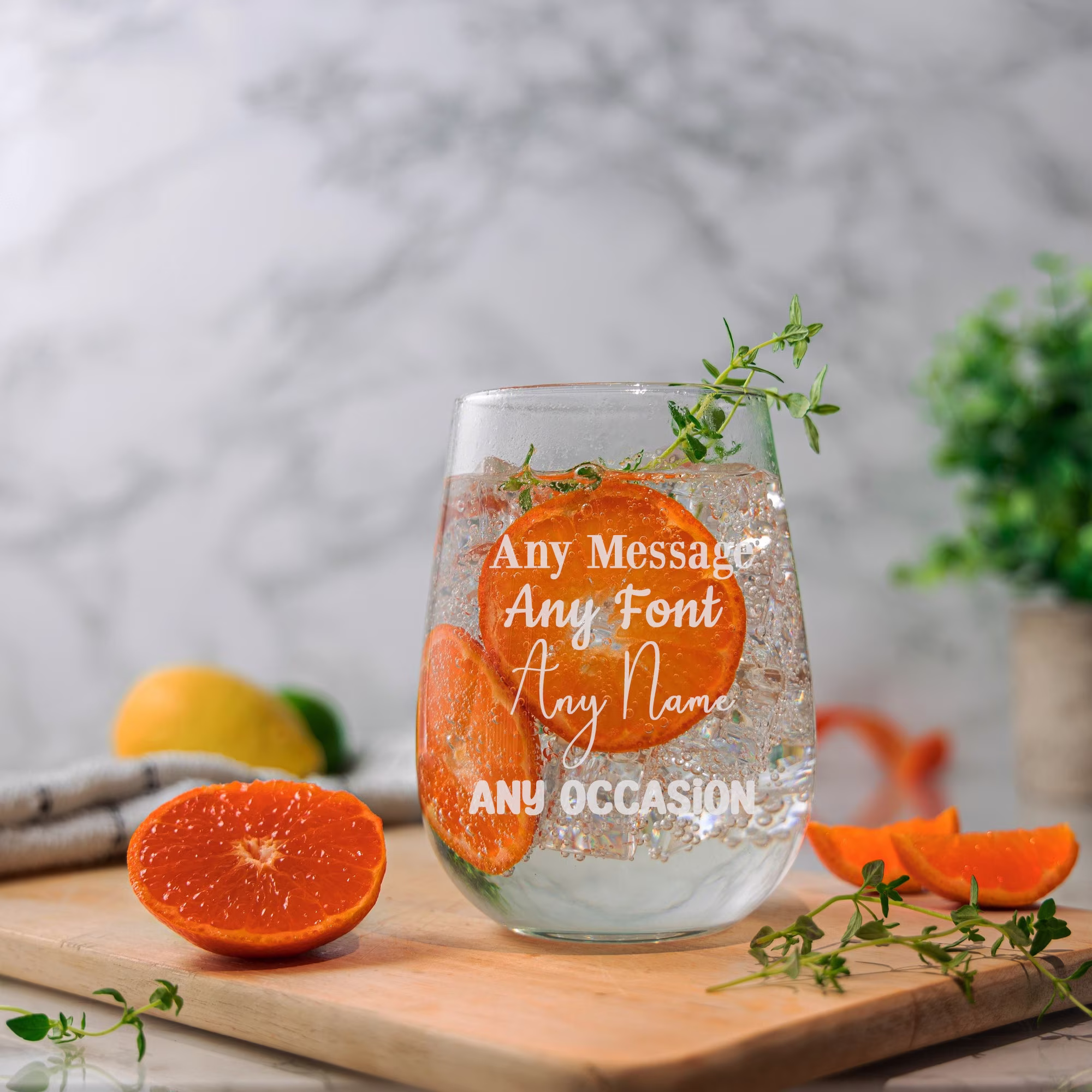 Personalised Engraved Create Your Own Glass | Stemless Wine Gin Vodka Birthday Gift Novelty Custom Bespoke Glassware