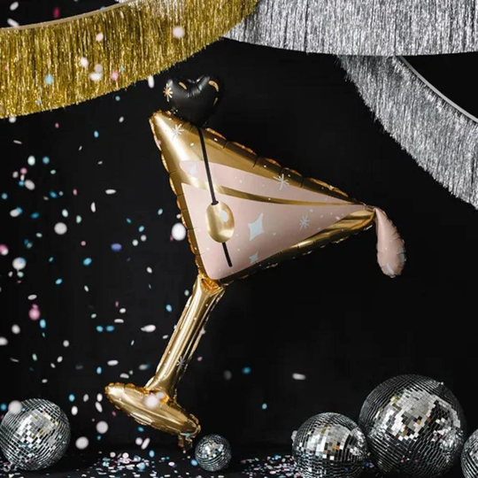 Cocktail Glass Foil Party Balloon, Helium Air Hen Birthday Balloon Decoration