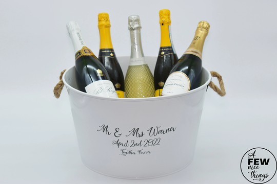 Personalised Champagne Bucket | Tub Cooler Storage Drinks Anniversary Gift