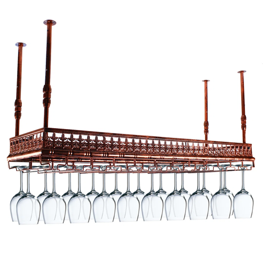 48 Industrial Vintage Metal Bar Wine Glass Holder/Retro Inverted Goblet Wine Glass Holder/Home Kitchen Cutlery Bottle Floating Holder