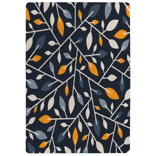 Pellegrin Designer Shaggy Black/Grey/Orange Rug