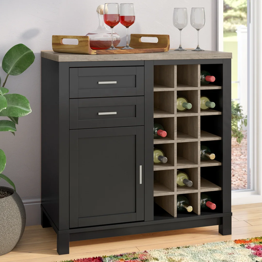 Aaron Bar with Wine Storage